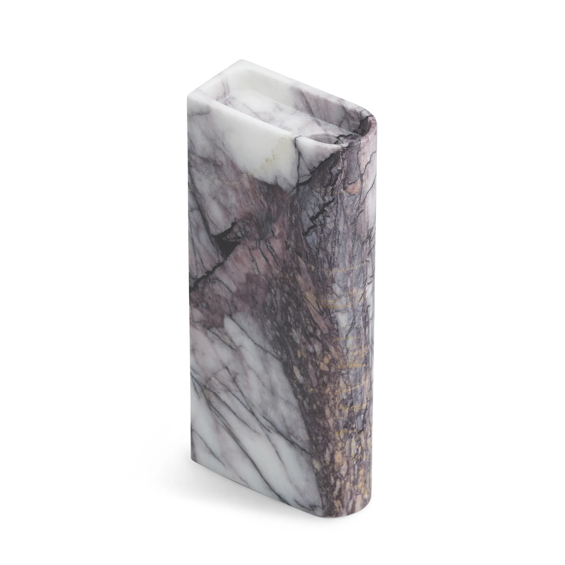 Monolith 烛台  tall, Mixed 白色 marble Northern