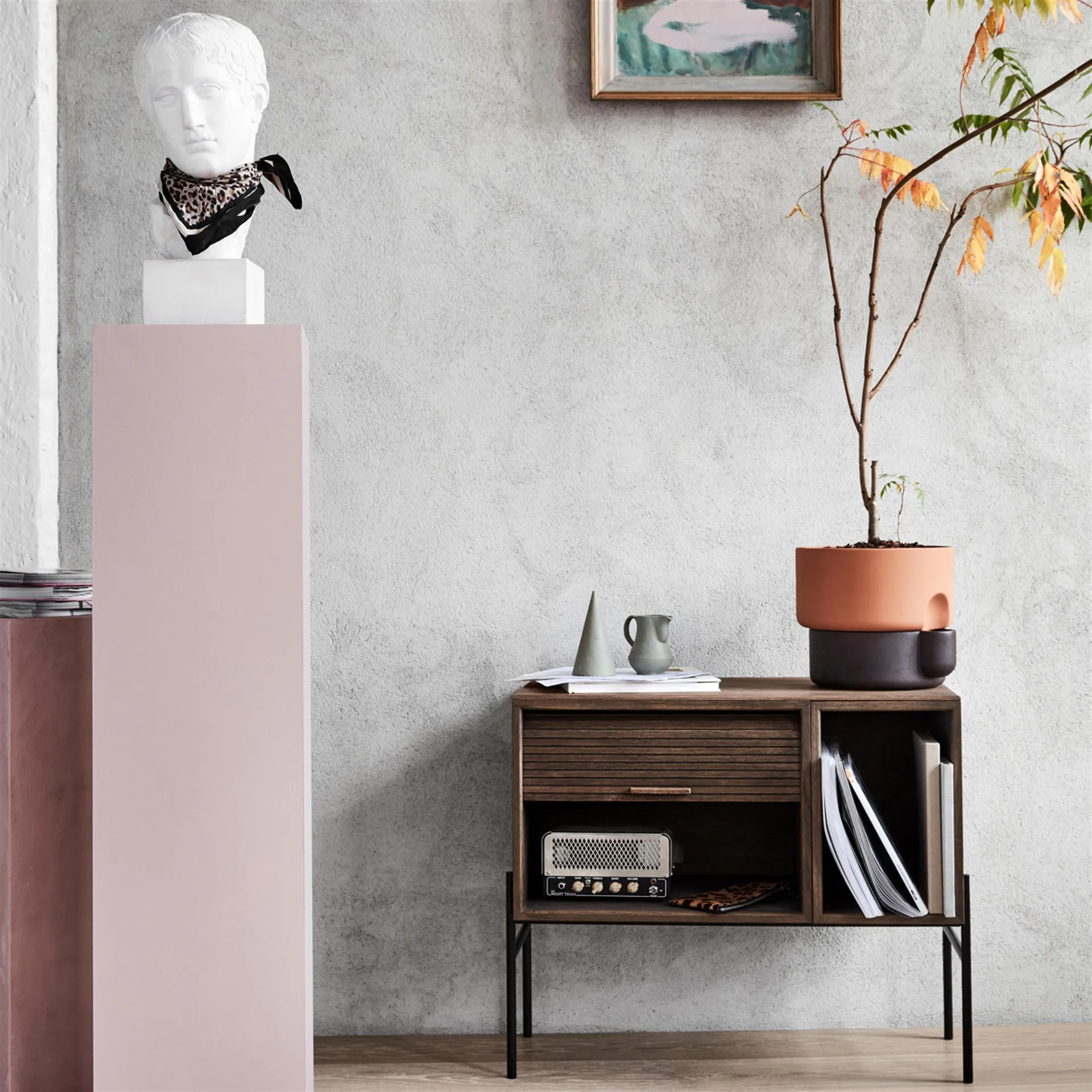 Oasis self-watering 花盆  large, dark棕色 Northern