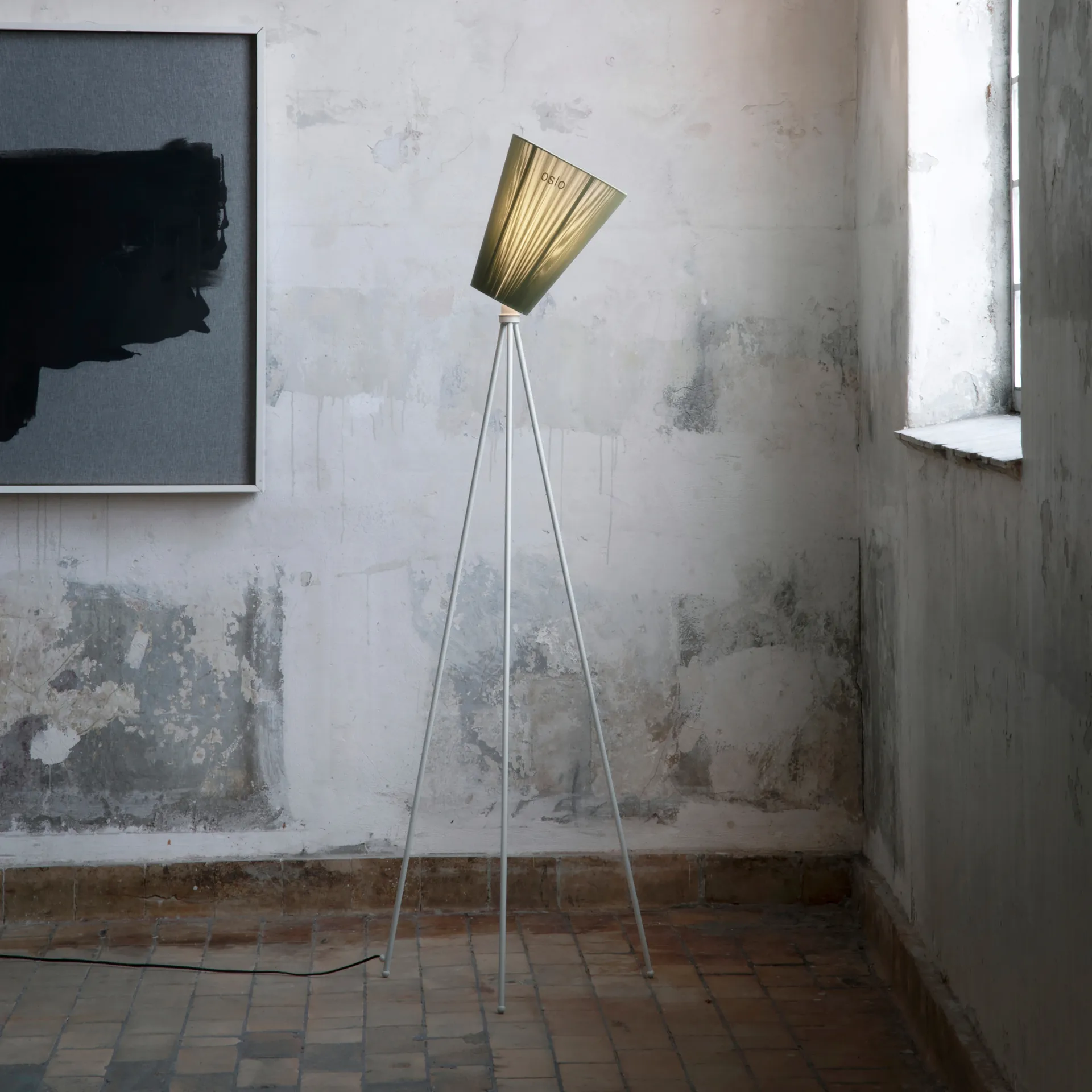 Oslo Wood 落地灯 灯罩, 橄榄绿 Northern