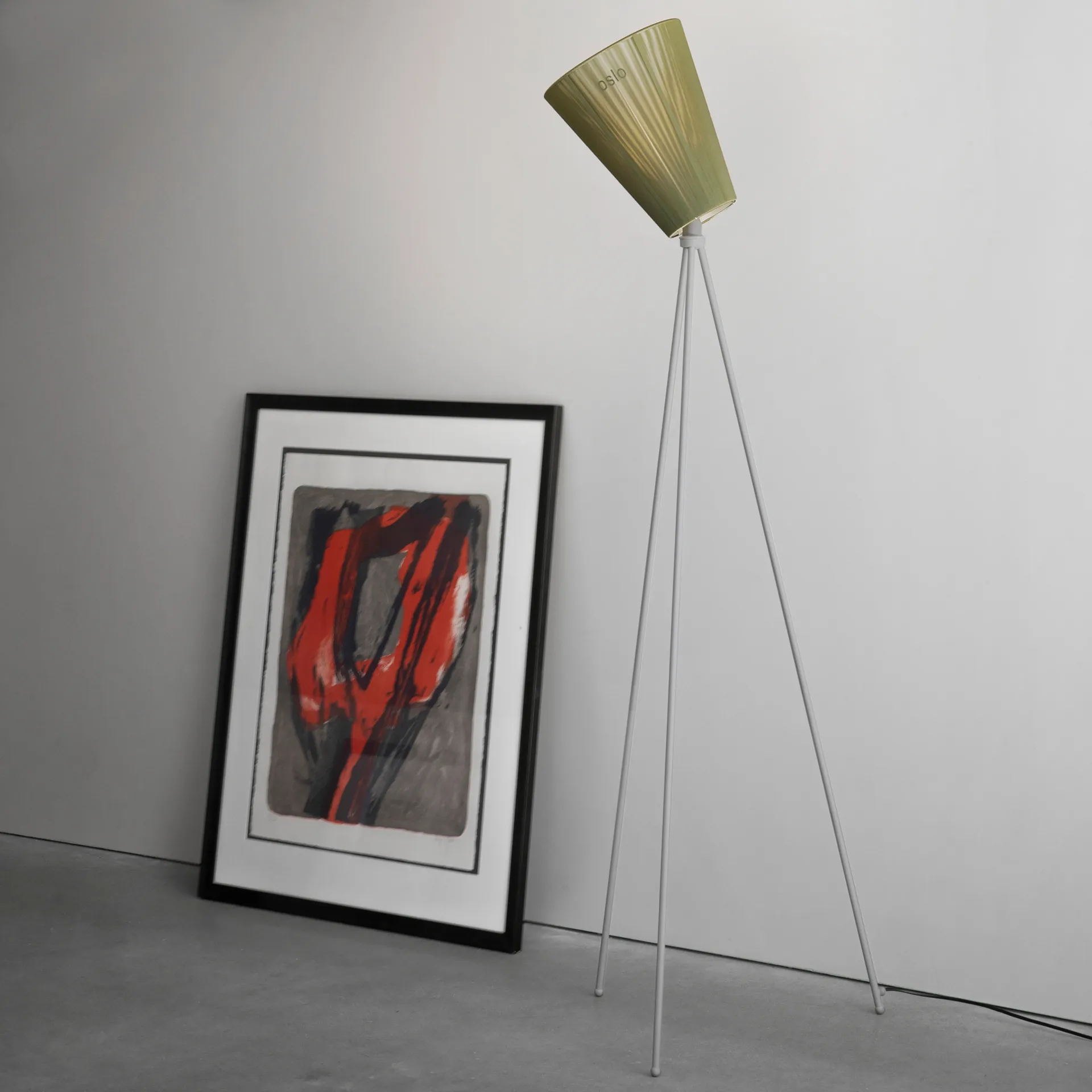 Oslo Wood 落地灯 灯罩, 橄榄绿 Northern