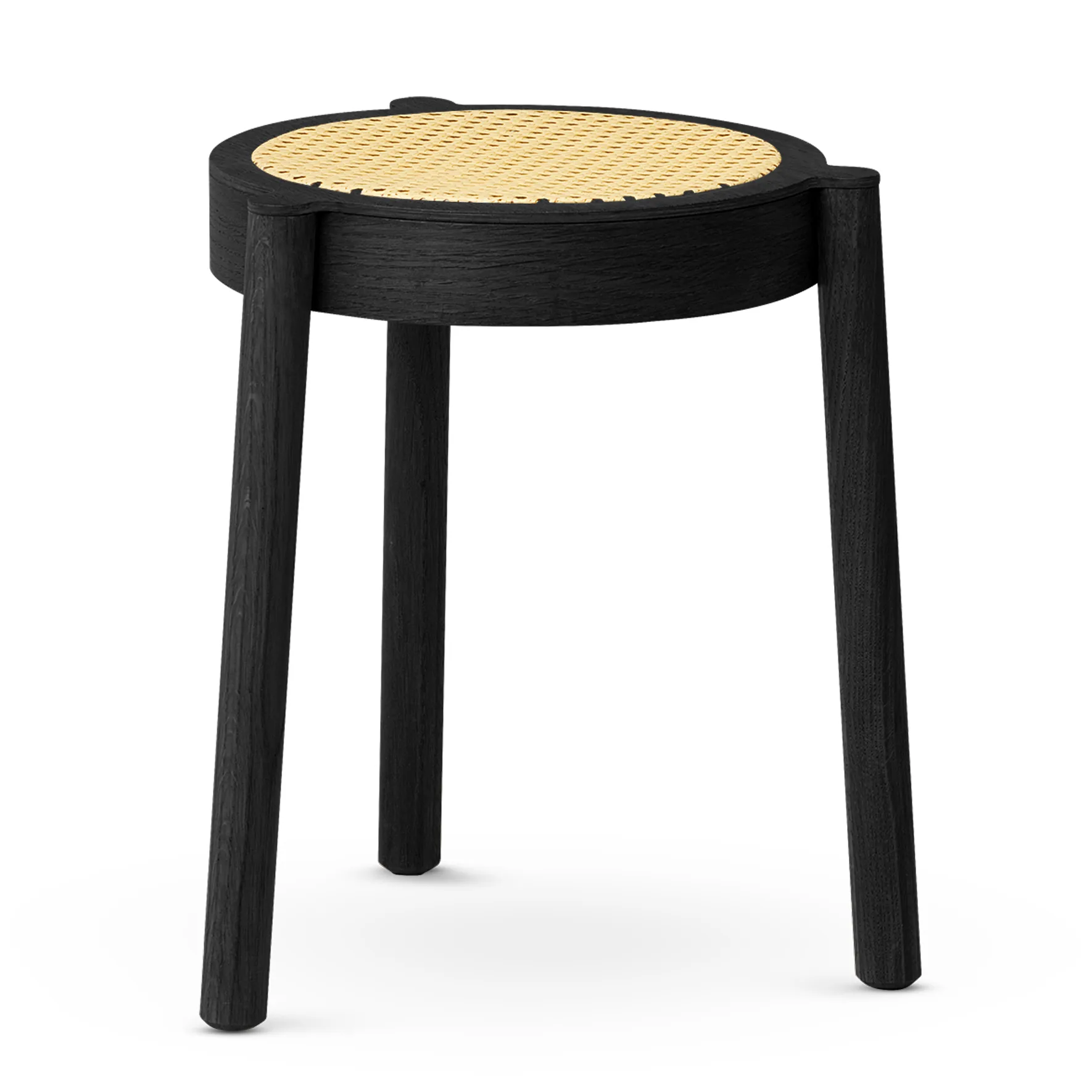 Pal stool with rattan seat 凳子, 黑色 oak Northern