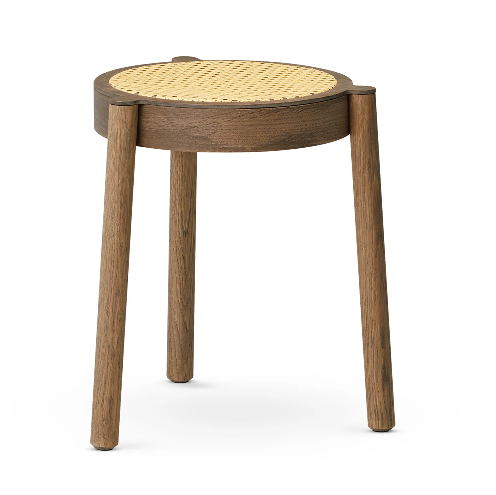 Pal stool with rattan seat 凳子, smoked oak Northern