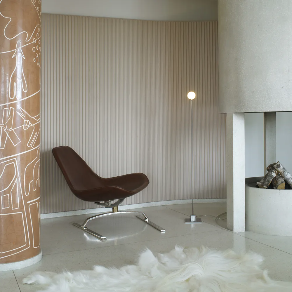 Snowball 落地灯, Steel, 白色 opal glass Northern