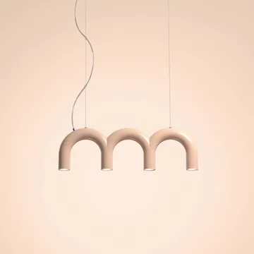 Arch 三联吊灯 - 裸色，65.6cm - Oblure