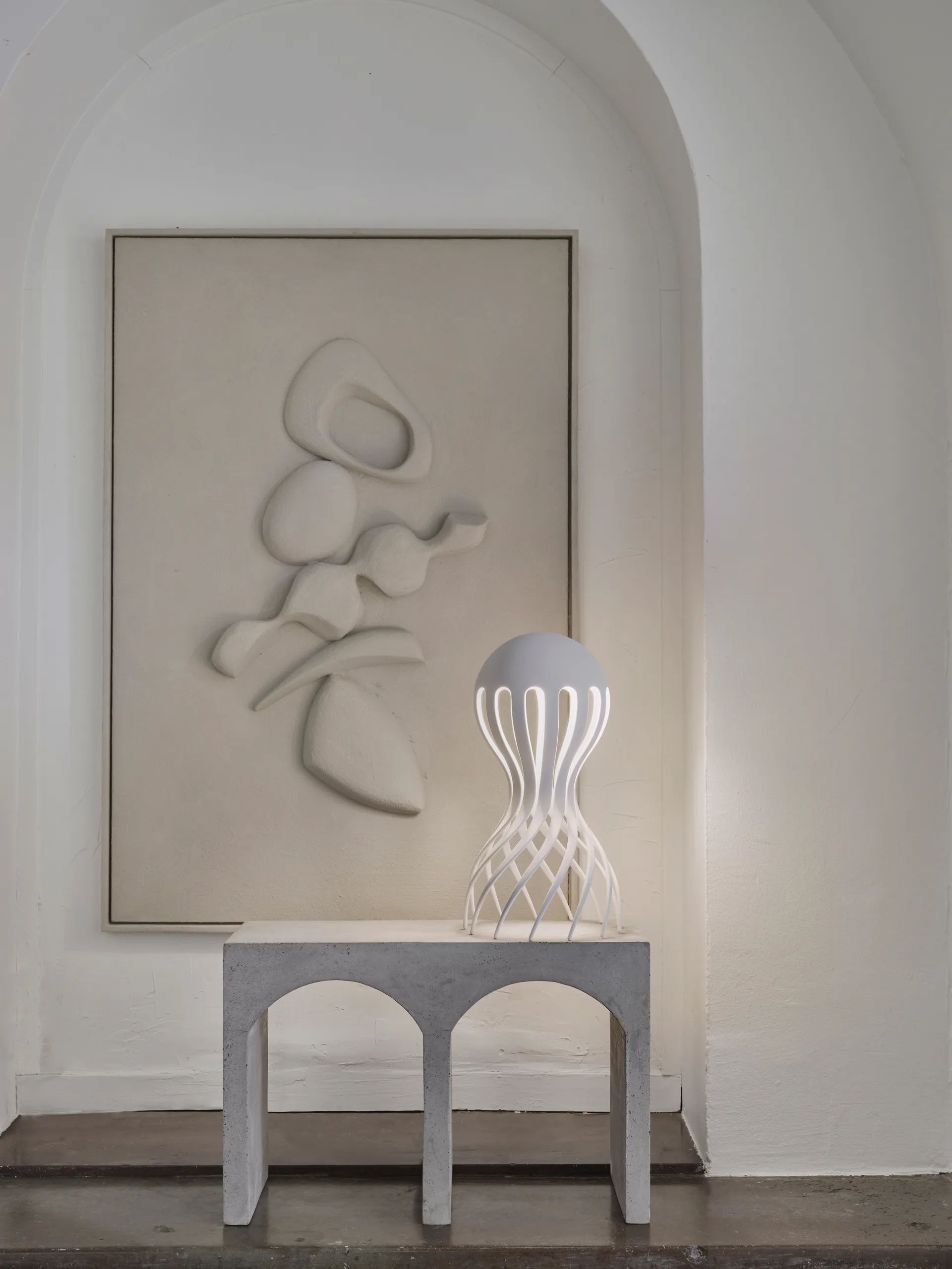 Cirrata台灯44.4cm, 白色 Oblure