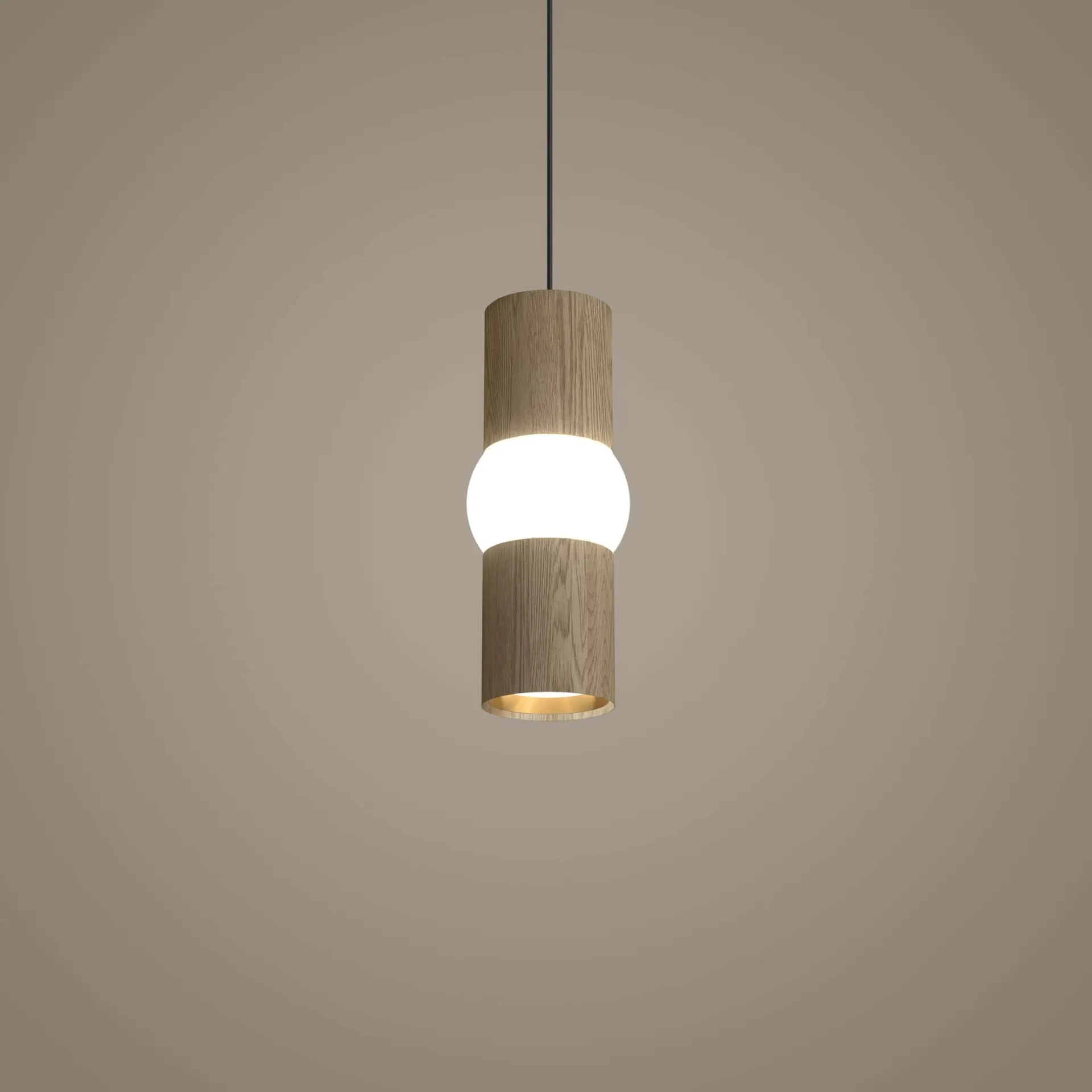 Lightbone 吊灯, 小号 24cm，天然橡木 Oblure