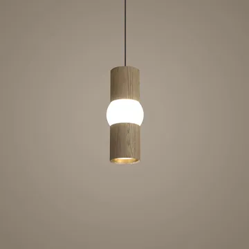 Lightbone 吊灯 - 小号 24cm，天然橡木 - Oblure