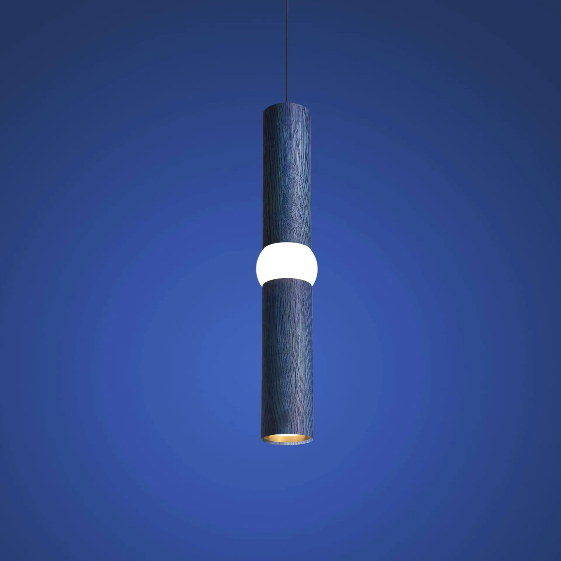 Lightbone 吊灯, 中号 53.8cm，蓝色橡木 Oblure