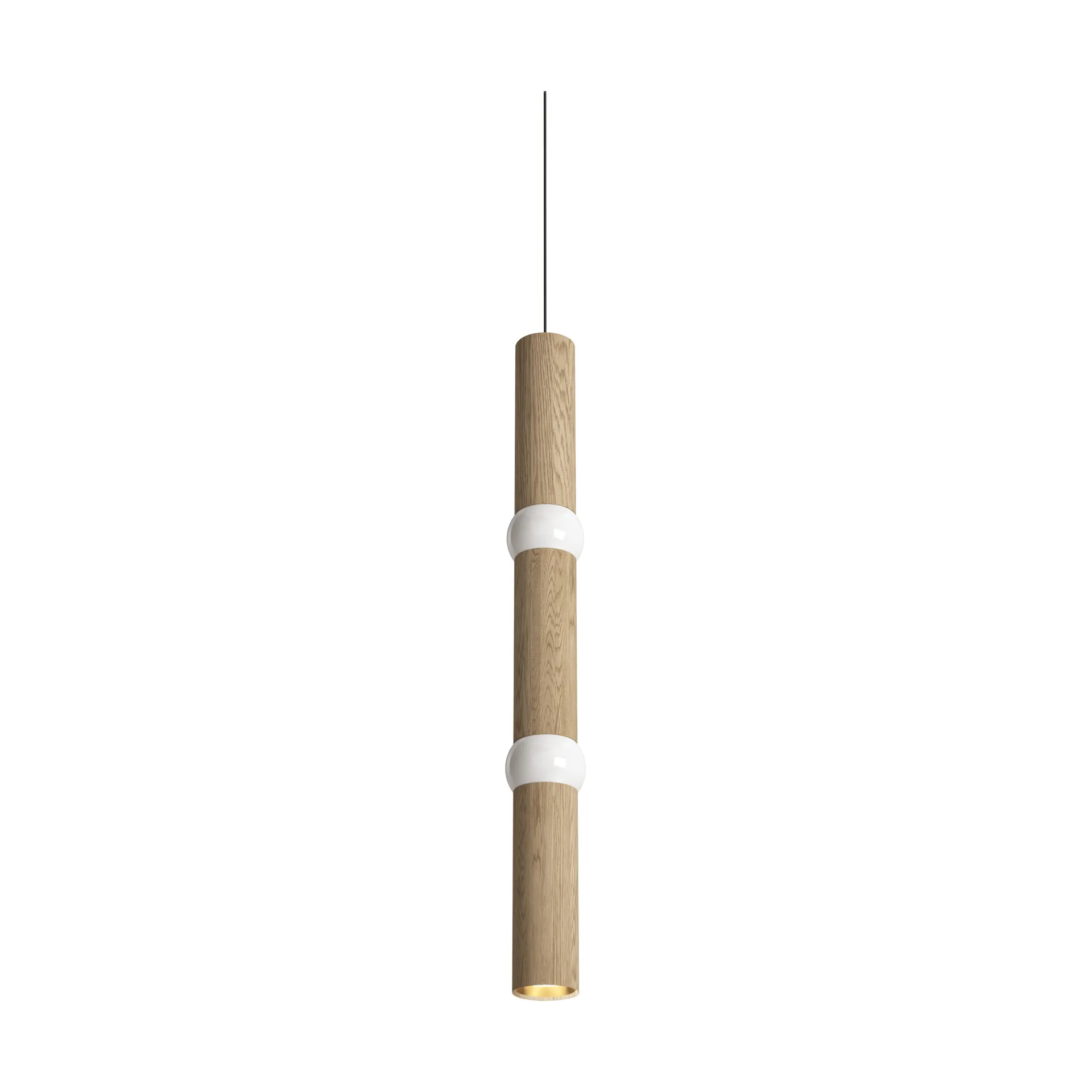 Lightbone 吊灯, 大号 83.6cm，天然橡木 Oblure