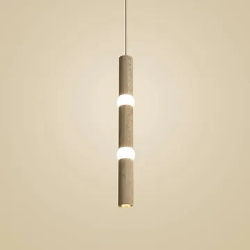 Lightbone 吊灯 - 大号 83.6cm，天然橡木 - Oblure
