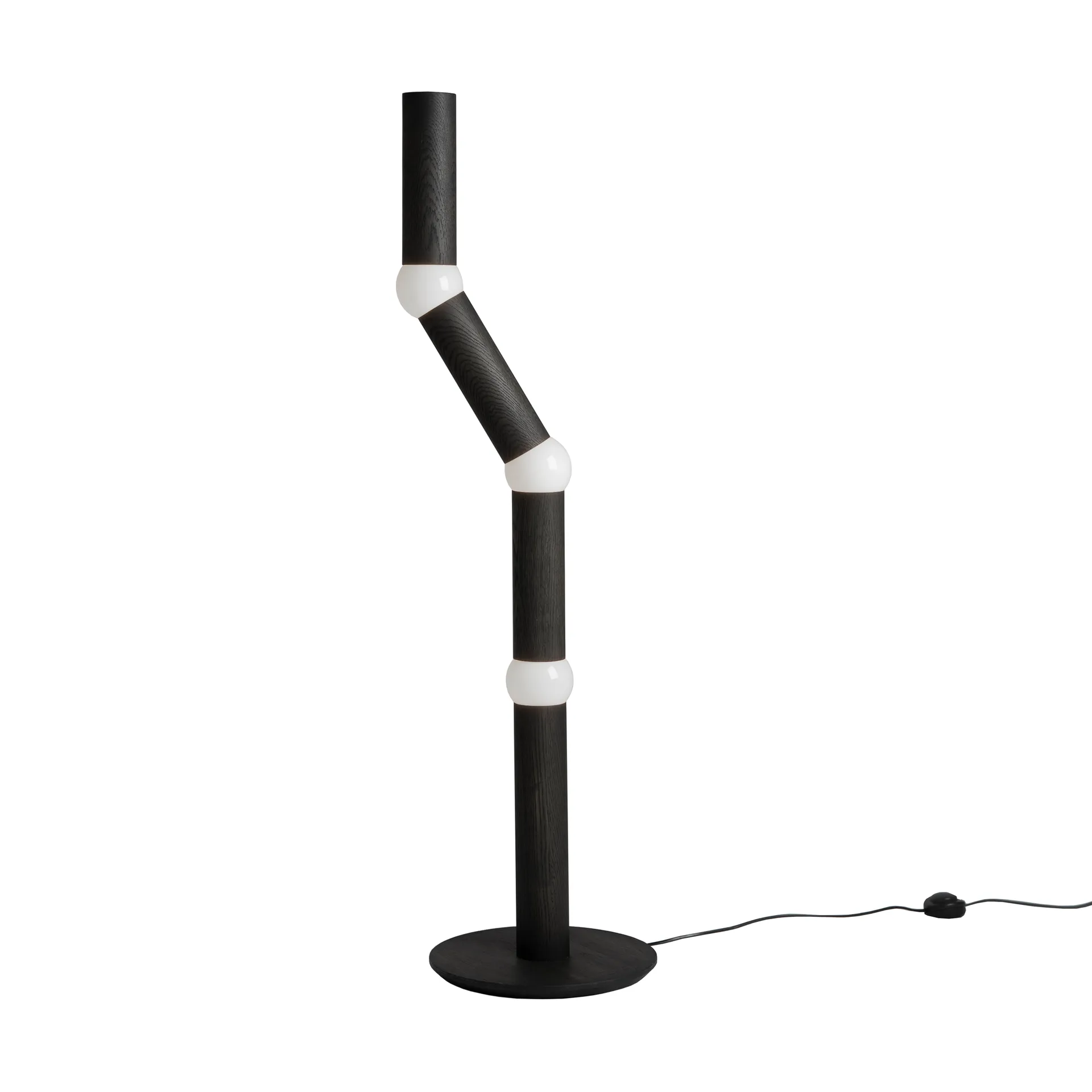 Lightbone落地灯124.3cm, 黑色橡木色 Oblure