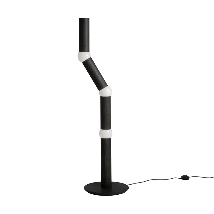 Lightbone落地灯124.3cm - 黑色橡木色 - Oblure
