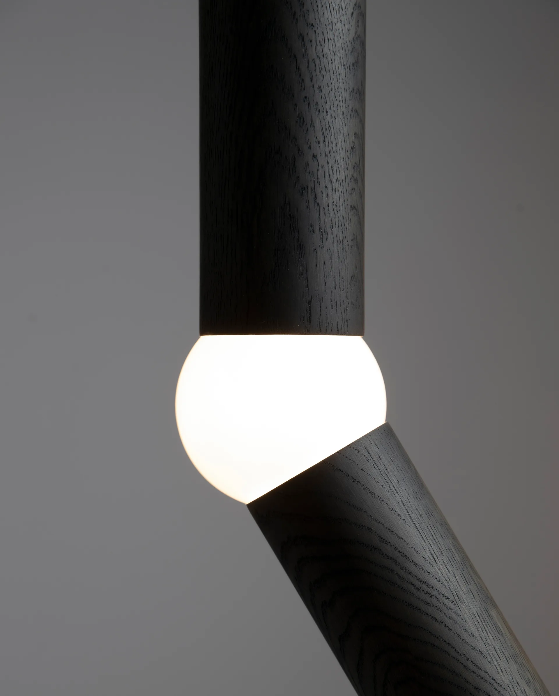 Lightbone落地灯124.3cm, 黑色橡木色 Oblure