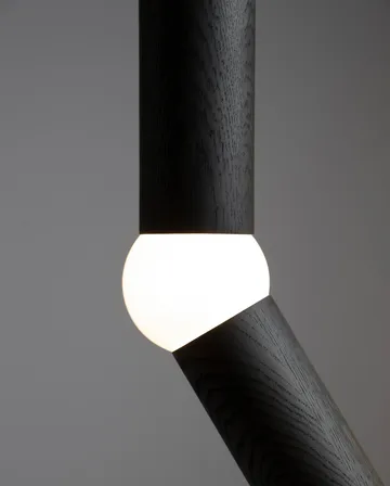 Lightbone落地灯124.3cm - 黑色橡木色 - Oblure