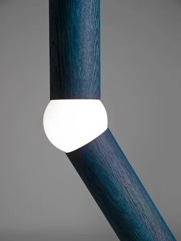 Lightbone落地灯124.3cm - 蓝色橡木色 - Oblure