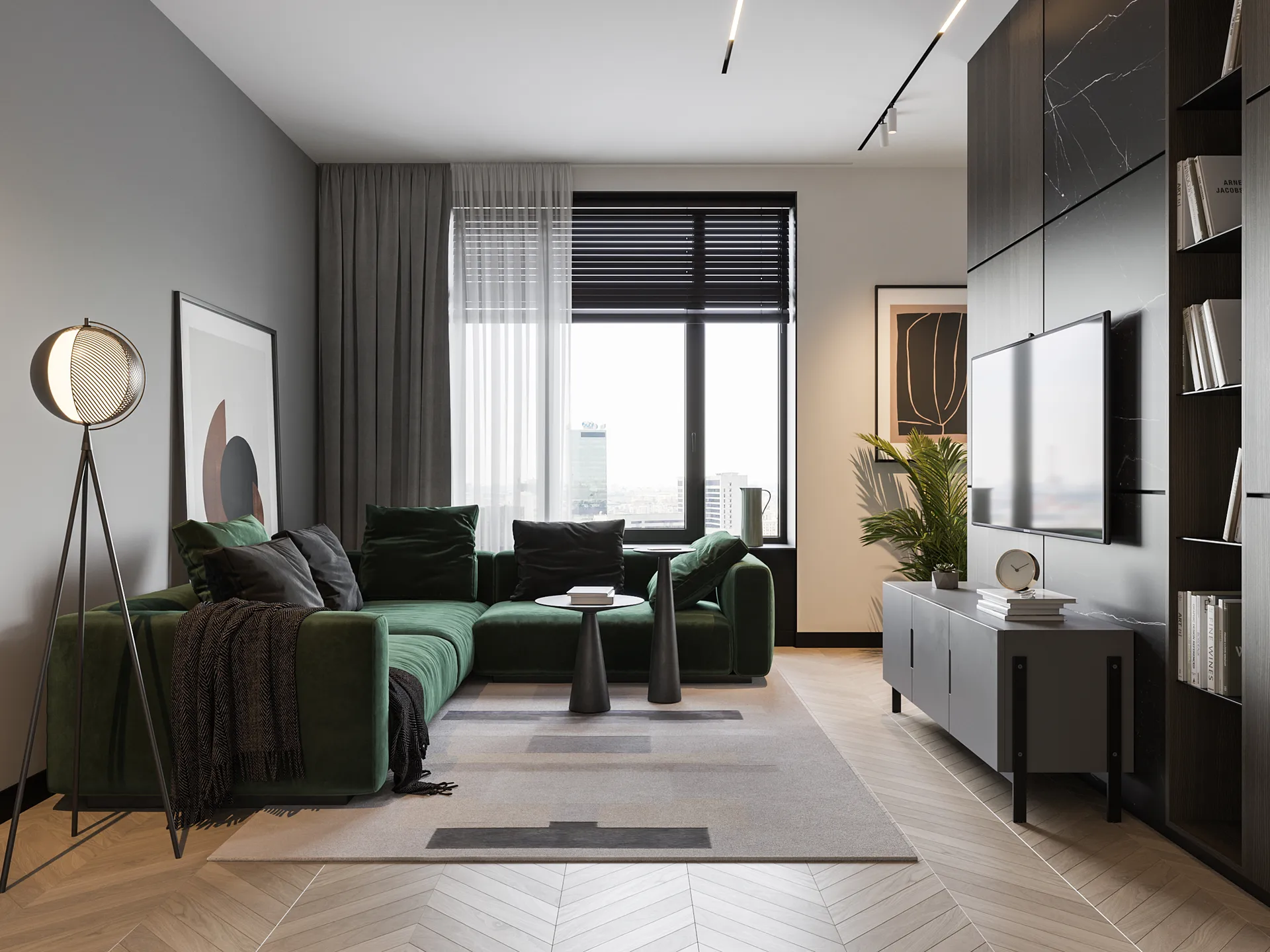 Mondo 落地灯 153 cm, 黑色 Oblure