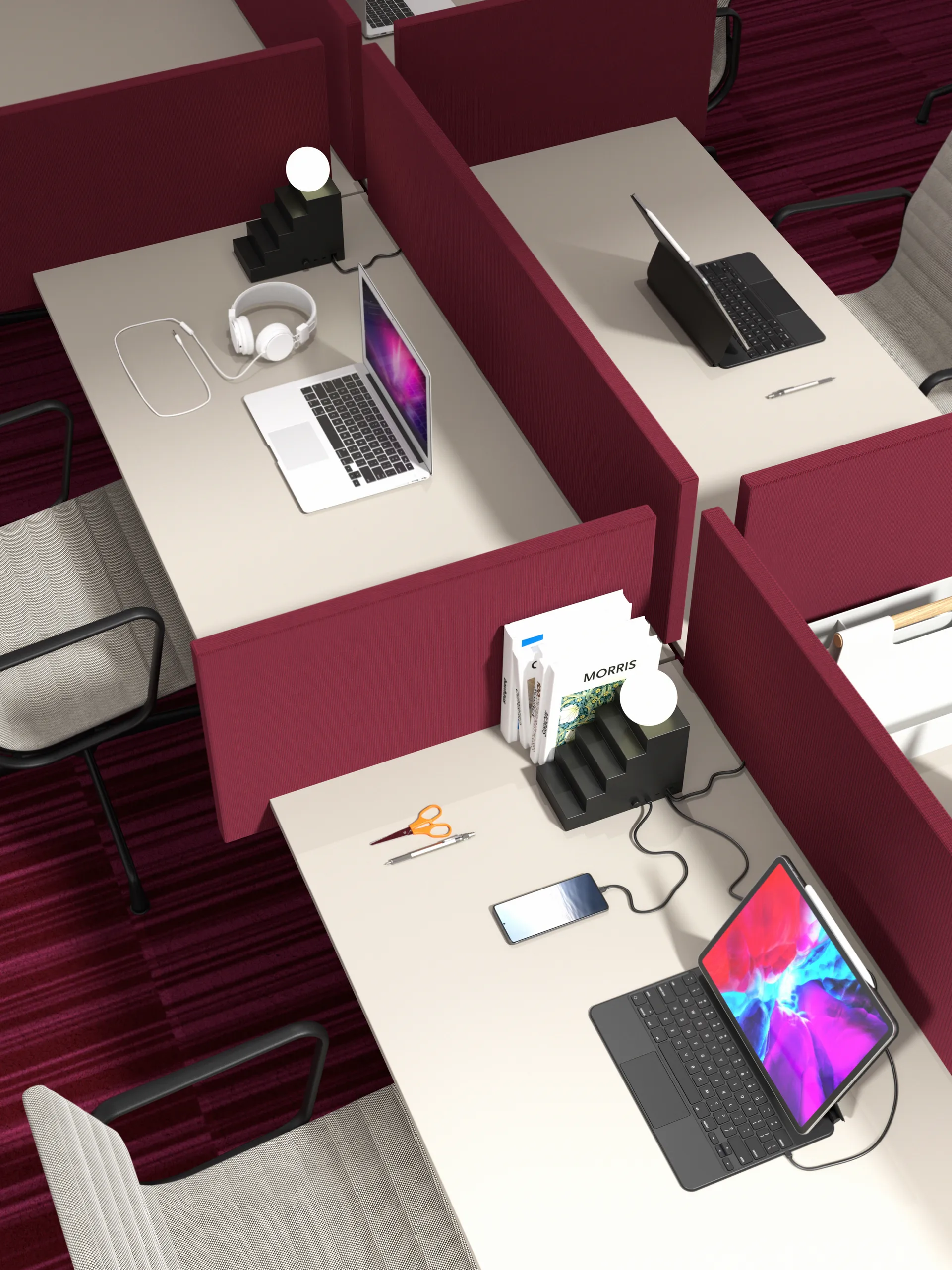 Stair 台灯, 天鹅绒黑 Oblure