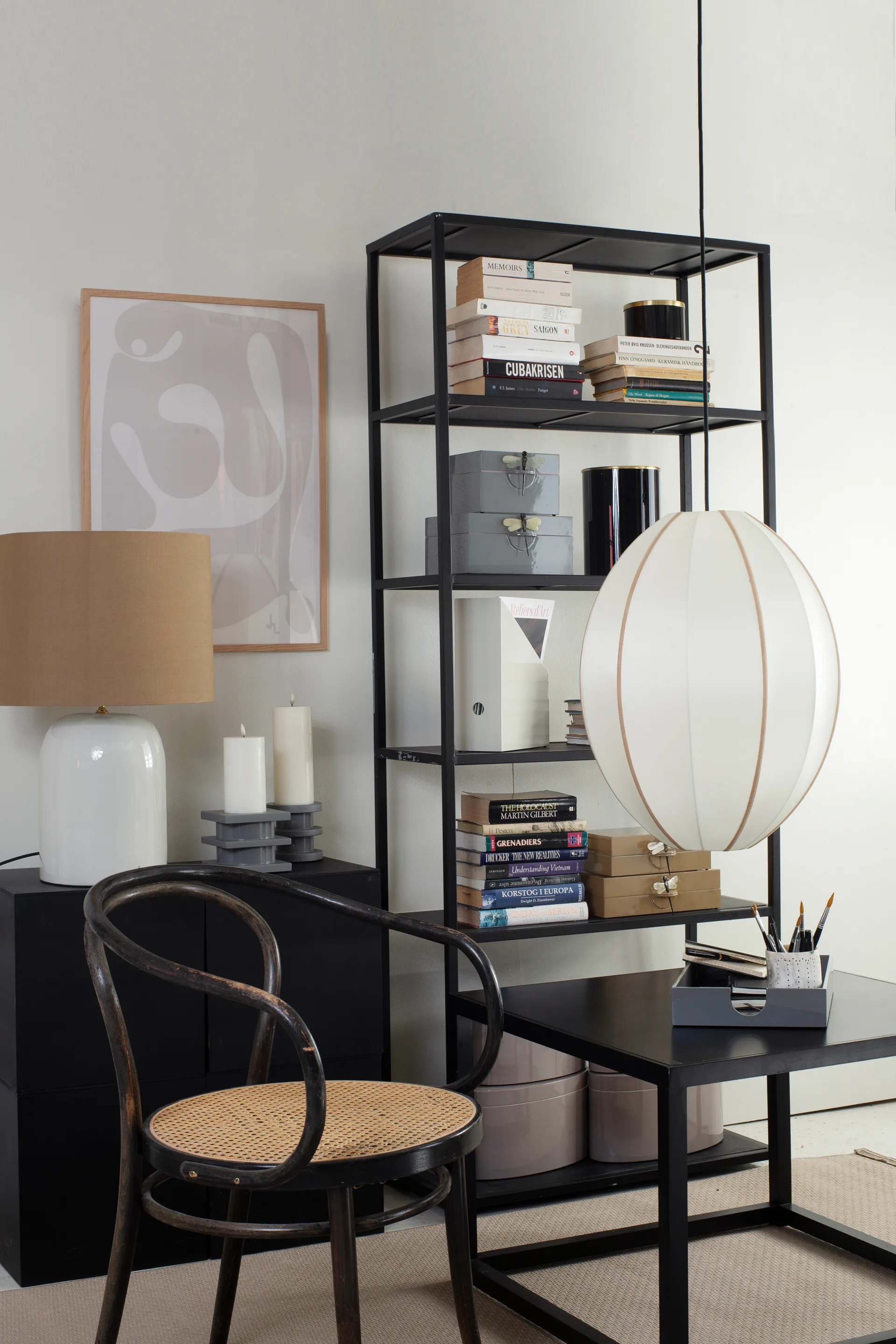 Indochina Classic Oval L 灯罩, Offwhite-amber Oi Soi Oi