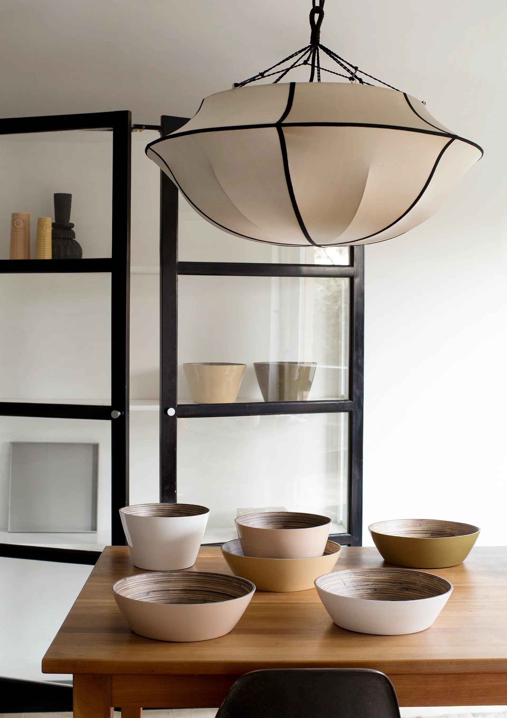 Indochina Classic Umbrella 日式纸质橡木吊灯, Kit-black Oi Soi Oi