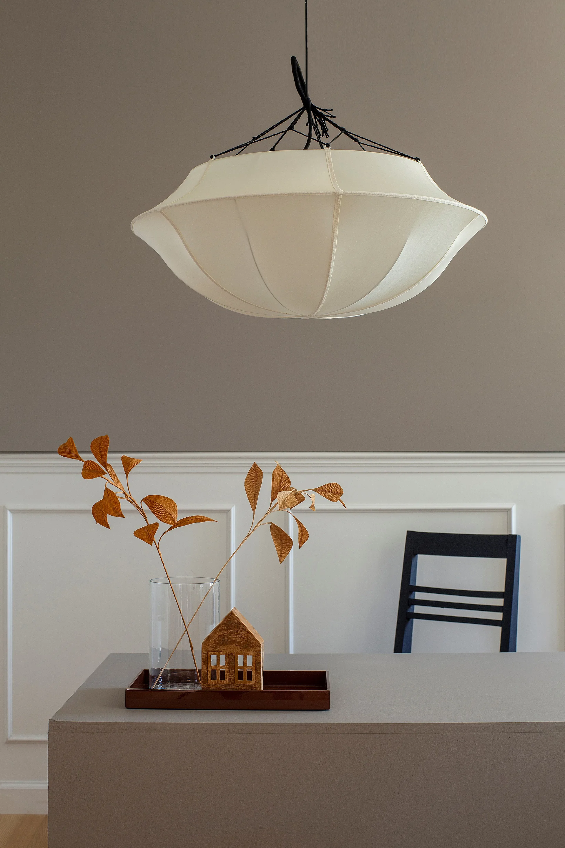 Indochina Classic Umbrella 日式纸质橡木吊灯, Offwhite Oi Soi Oi