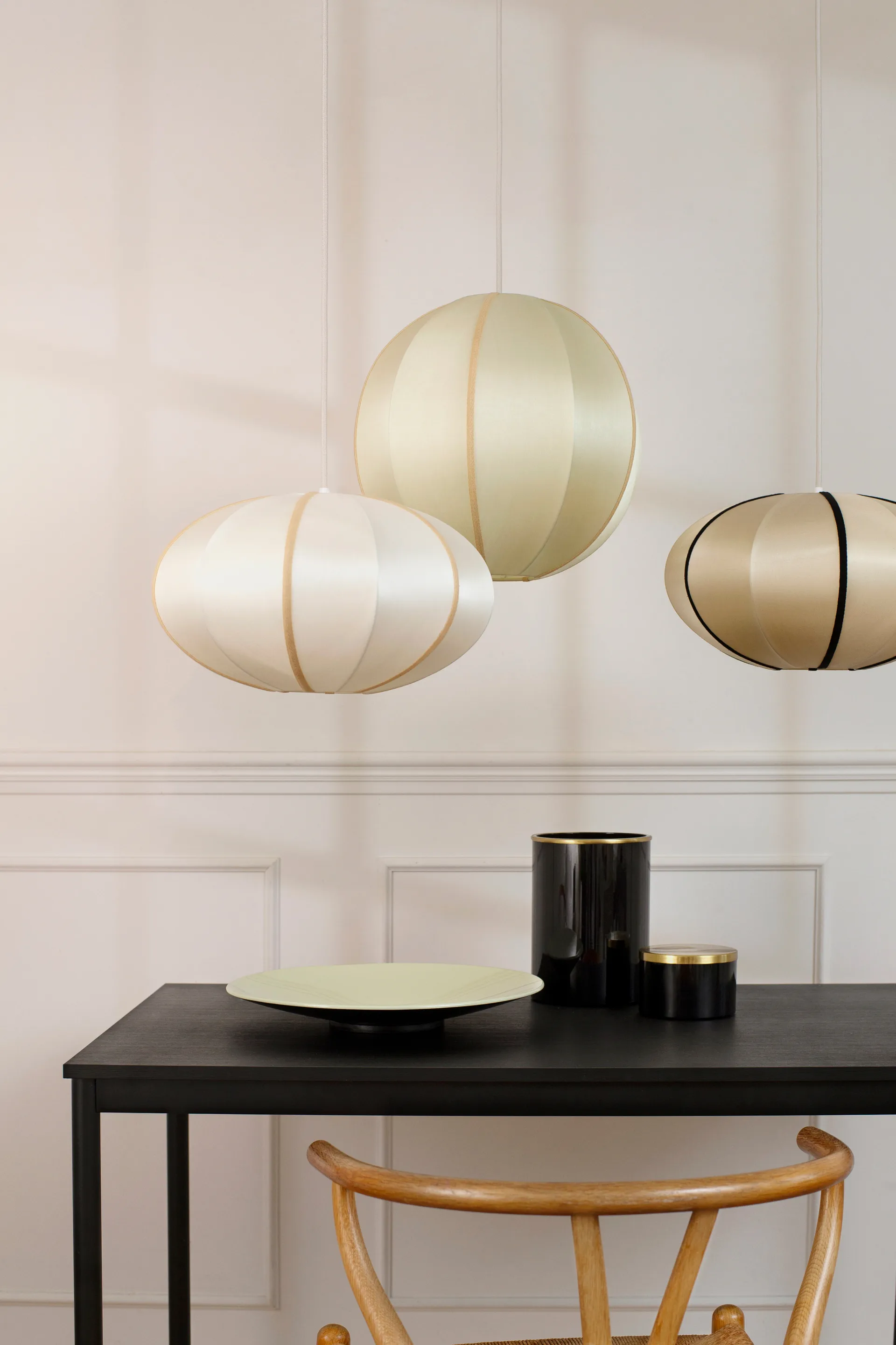 Indochina 南瓜型 S 灯罩, 黑色条纹 Oi Soi Oi