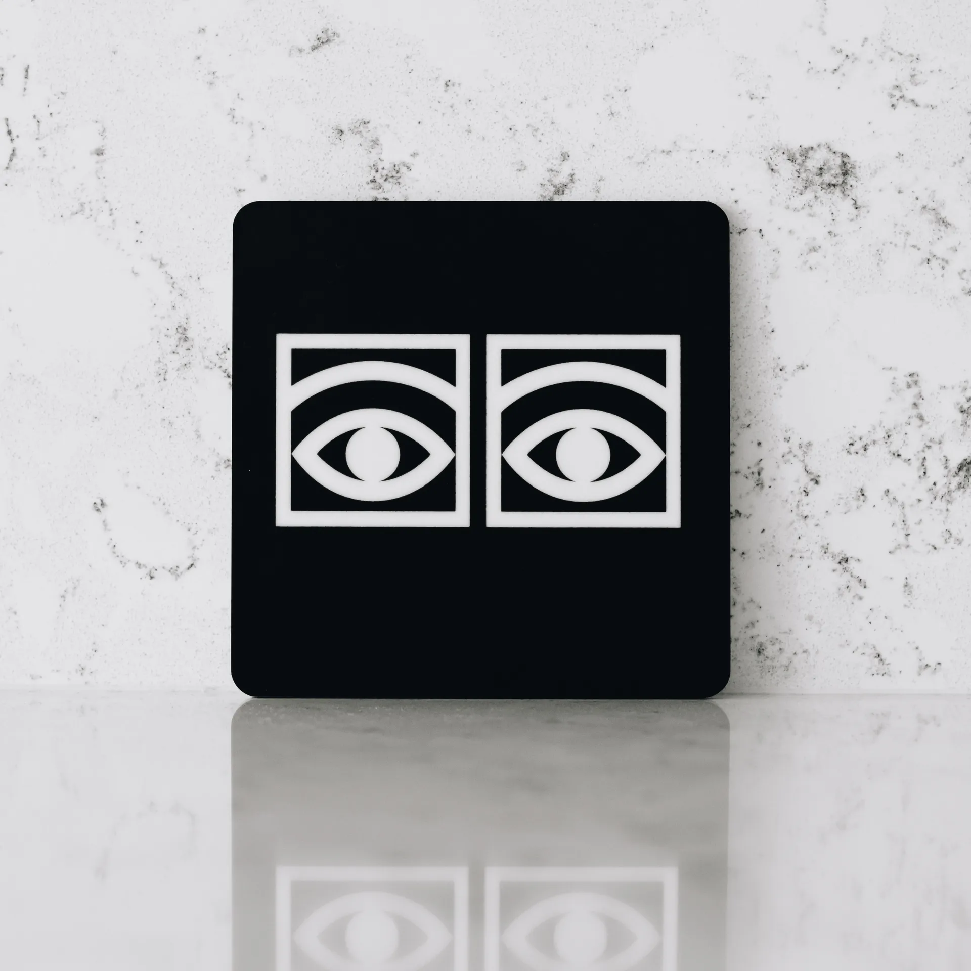 Ögon glass coasters 四件套装, 黑色 Olle Eksell
