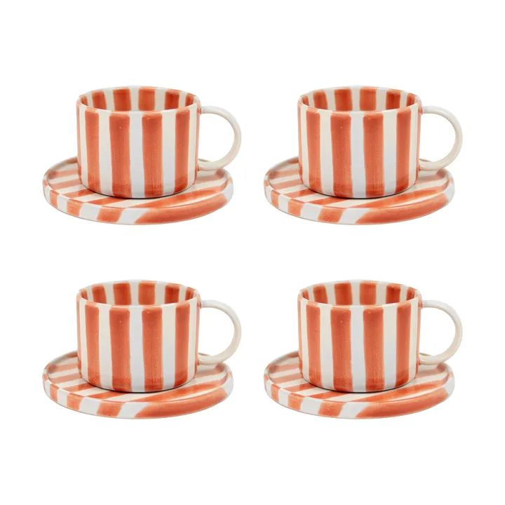 Monica kopp med fat 4-pack - Rost - Olsson & Jensen