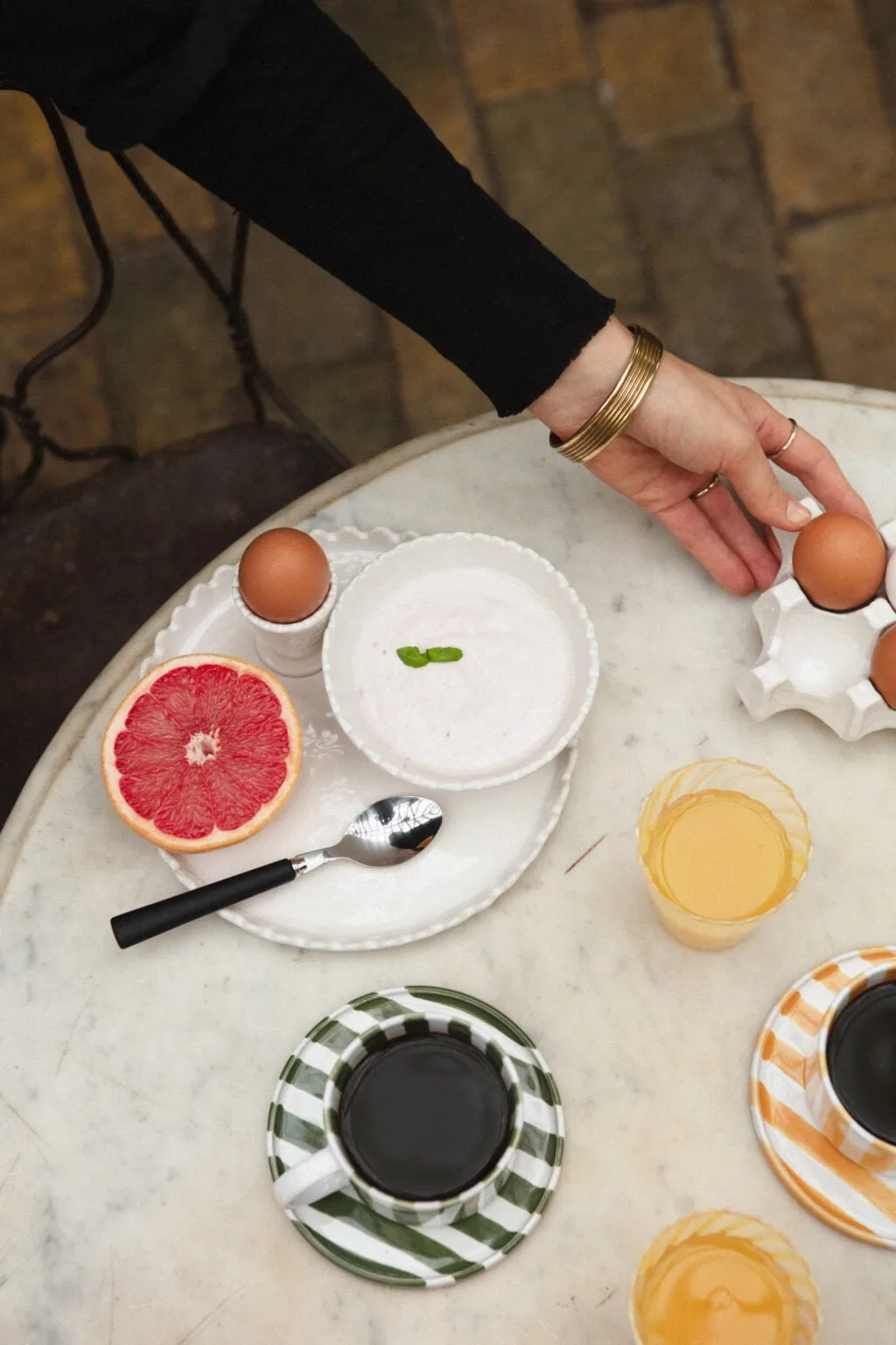 Monica 杯子和碟子, 绿色 Olsson & Jensen