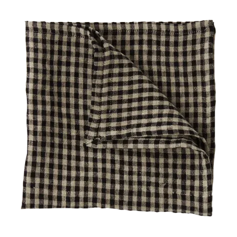 Whip linen 餐巾纸 45x45 cm, 黑色 沙色 Olsson & Jensen