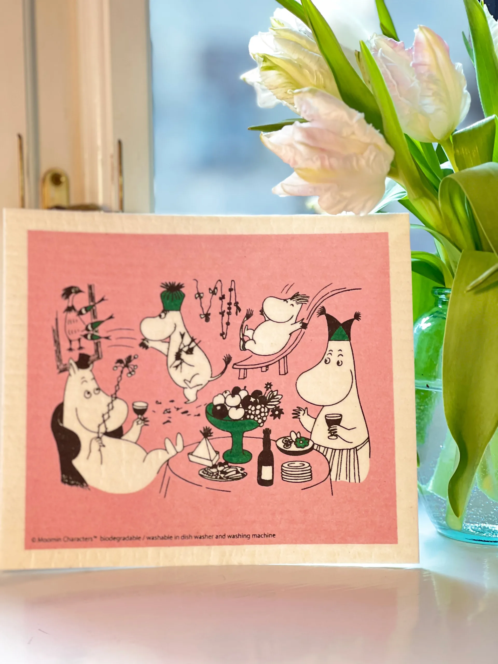 姆明 80 抹布洗碗布 17x20 cm, 粉色 Opto Design