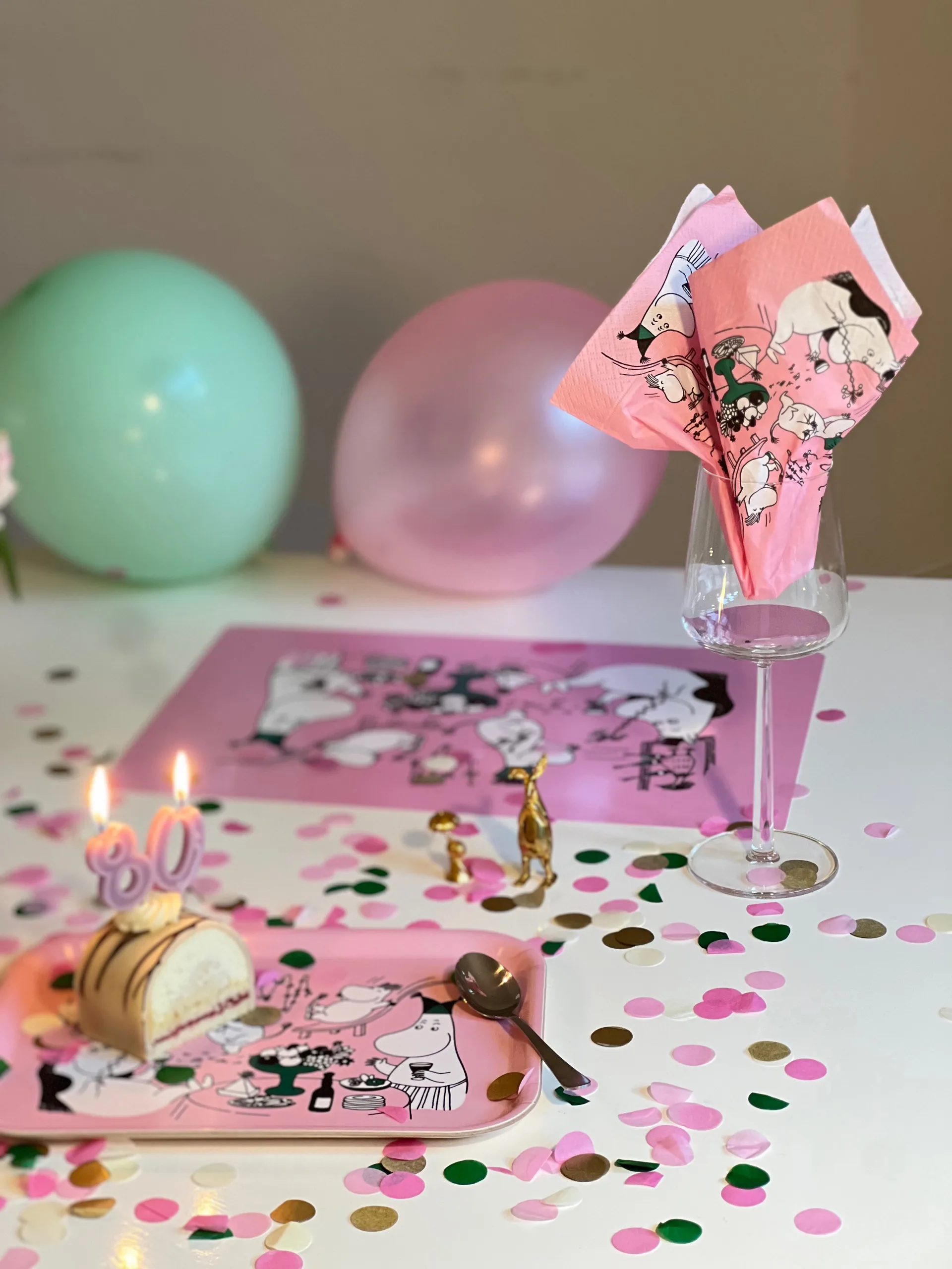 姆明 80 paper napkins 20件装, 粉色 Opto Design