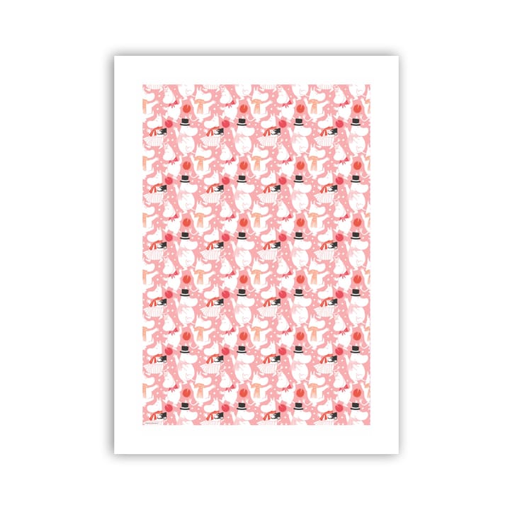 姆明 celebration 厨房巾 70x50 cm - 白色-粉色 - Opto Design