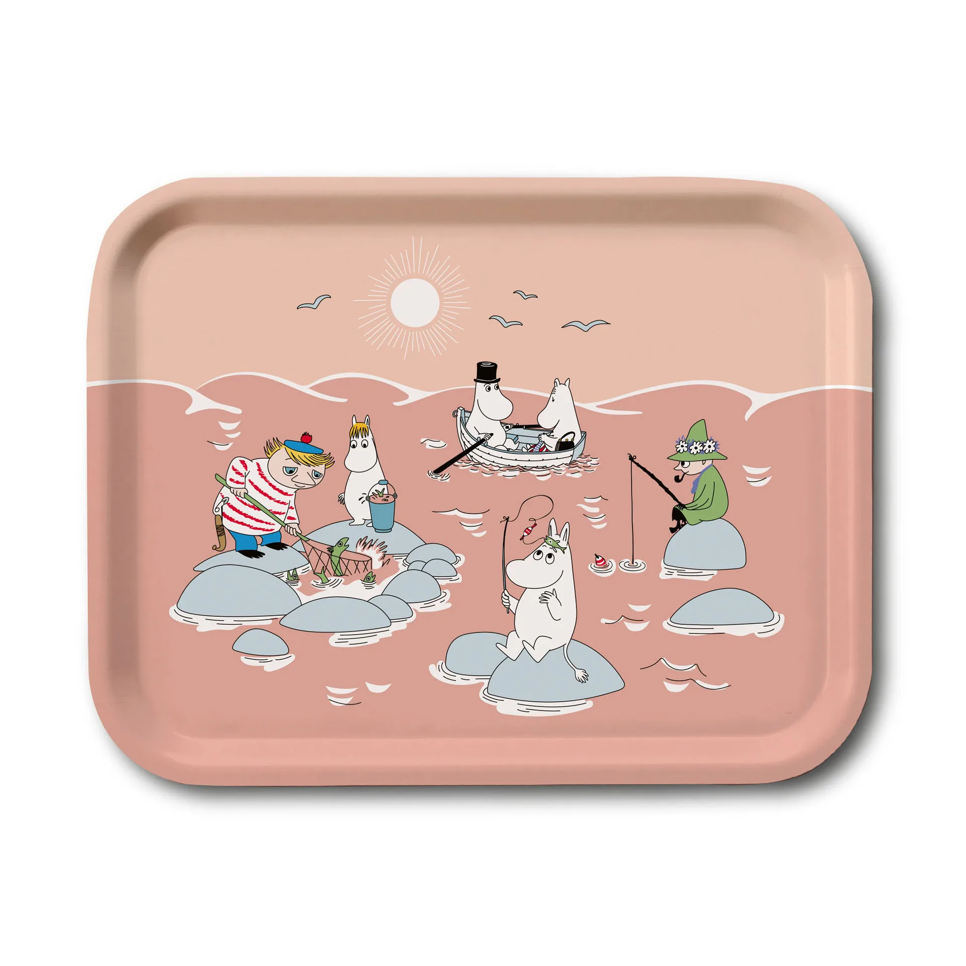 Fiske Moomin summer 2022 tray 20x27 cm, 粉色 Opto Design