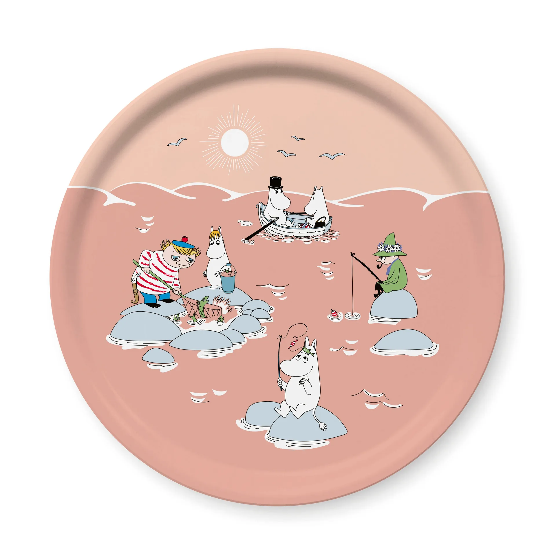 Fiske Moomin summer 2022 tray Ø31 cm, 粉色 Opto Design