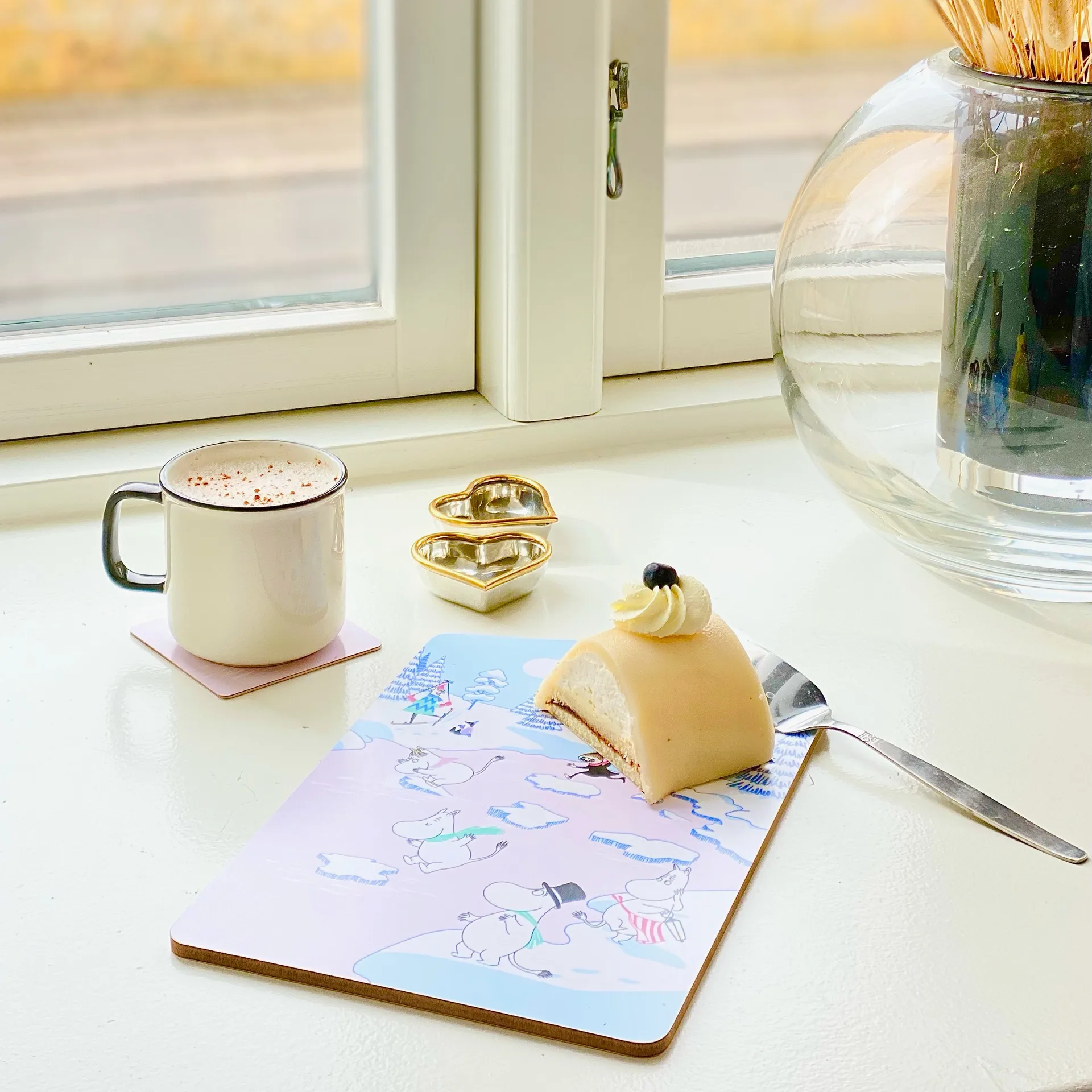 Moomin 切菜板 winter 2022 20x30 cm, 蓝色-白色-粉色 Opto Design