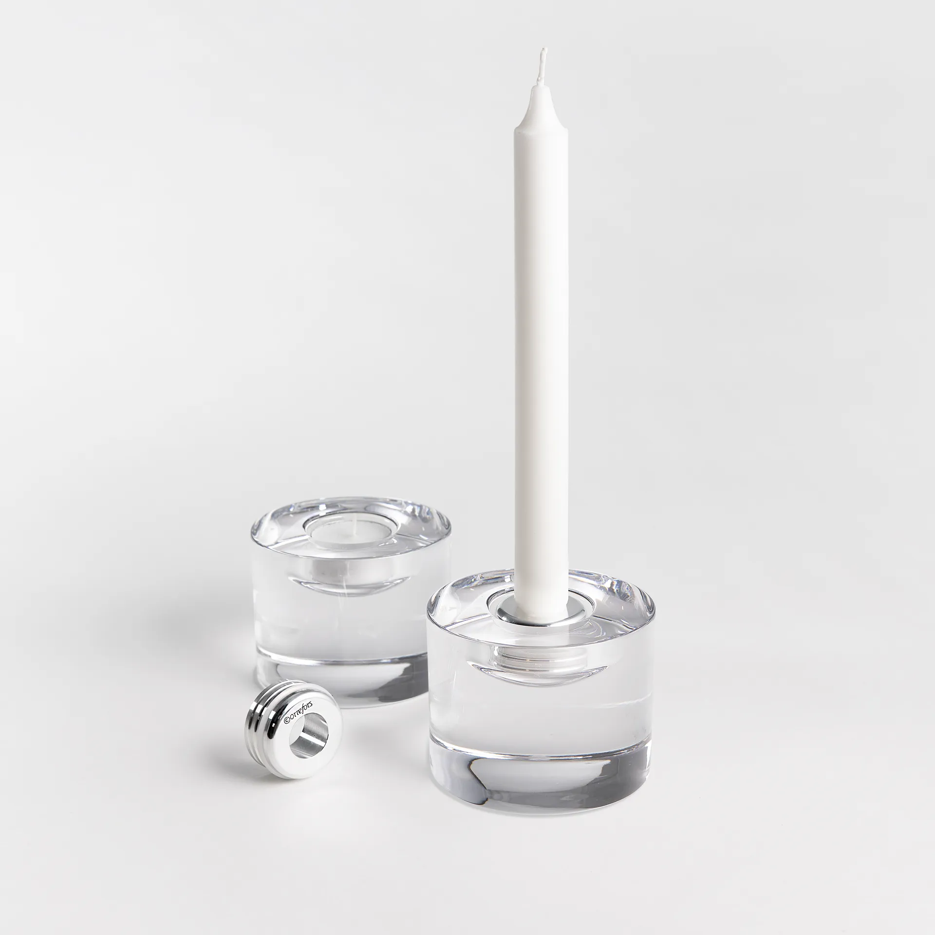 开关灯适配器 2件装, 铝色 Orrefors
