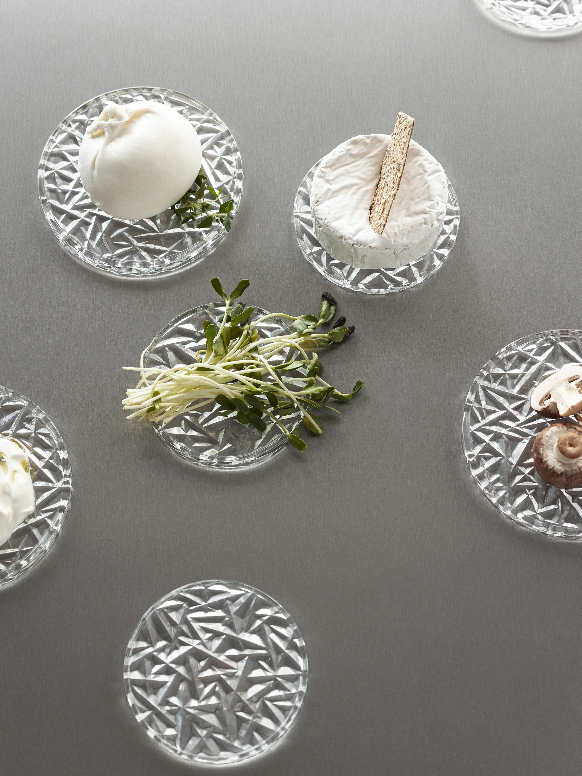 Carat coaster Ø10 cm 两件套装, Clear Orrefors