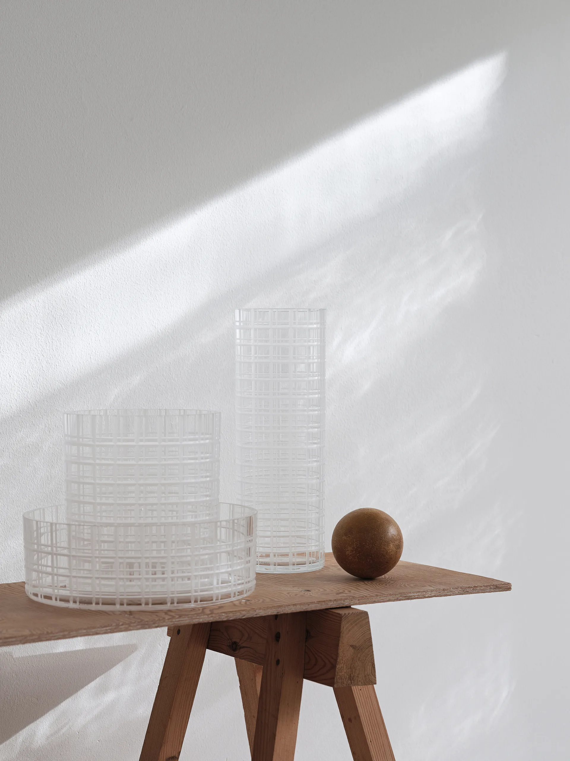 Cut in number 花瓶 33 cm, Chess board Orrefors