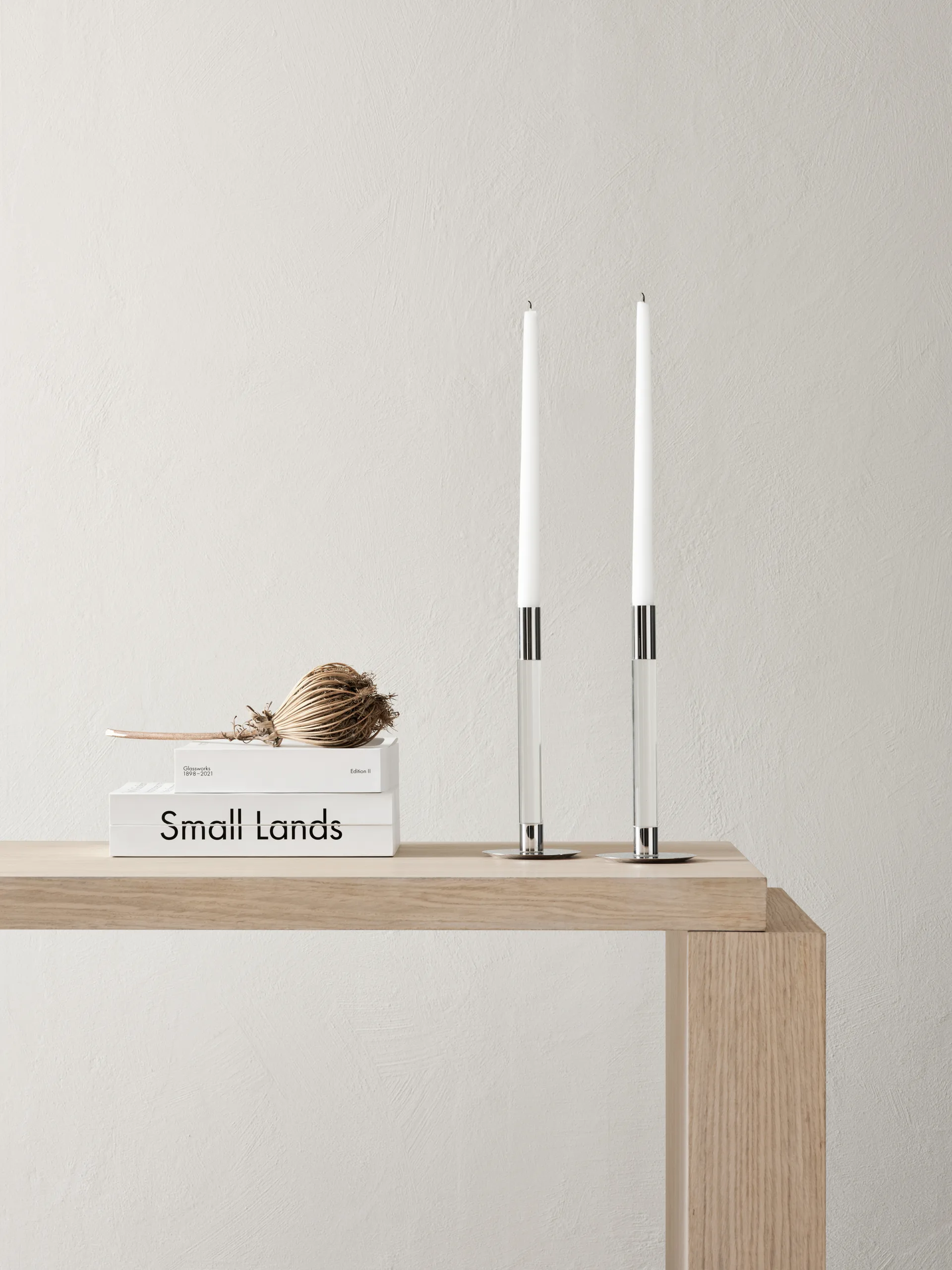 Lumiere candle stick 26.5 cm 两件套装, Clear Orrefors