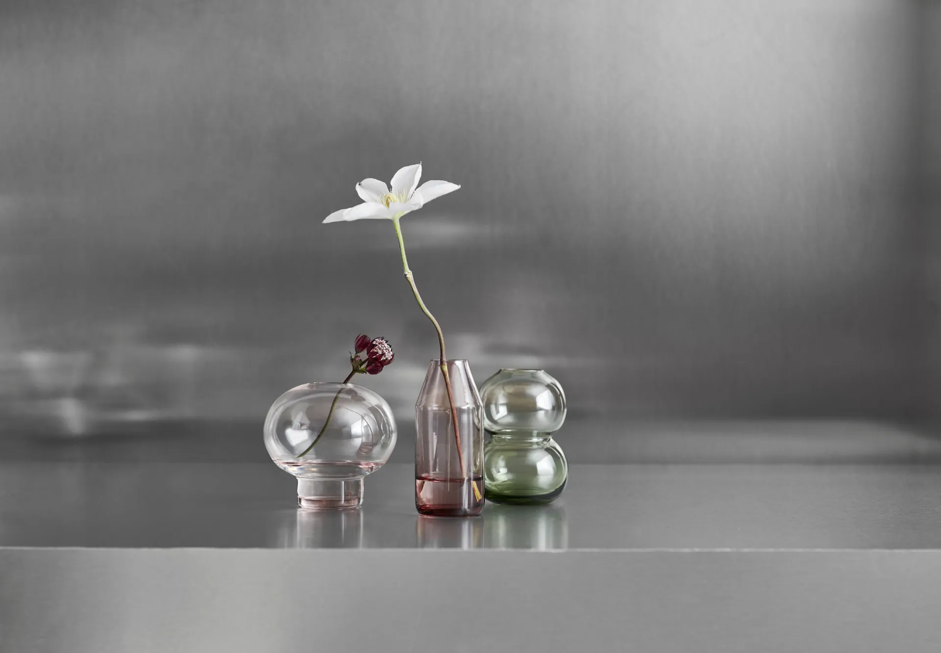 Midsummer 迷你花瓶 林地老鹳草, 100mm Orrefors