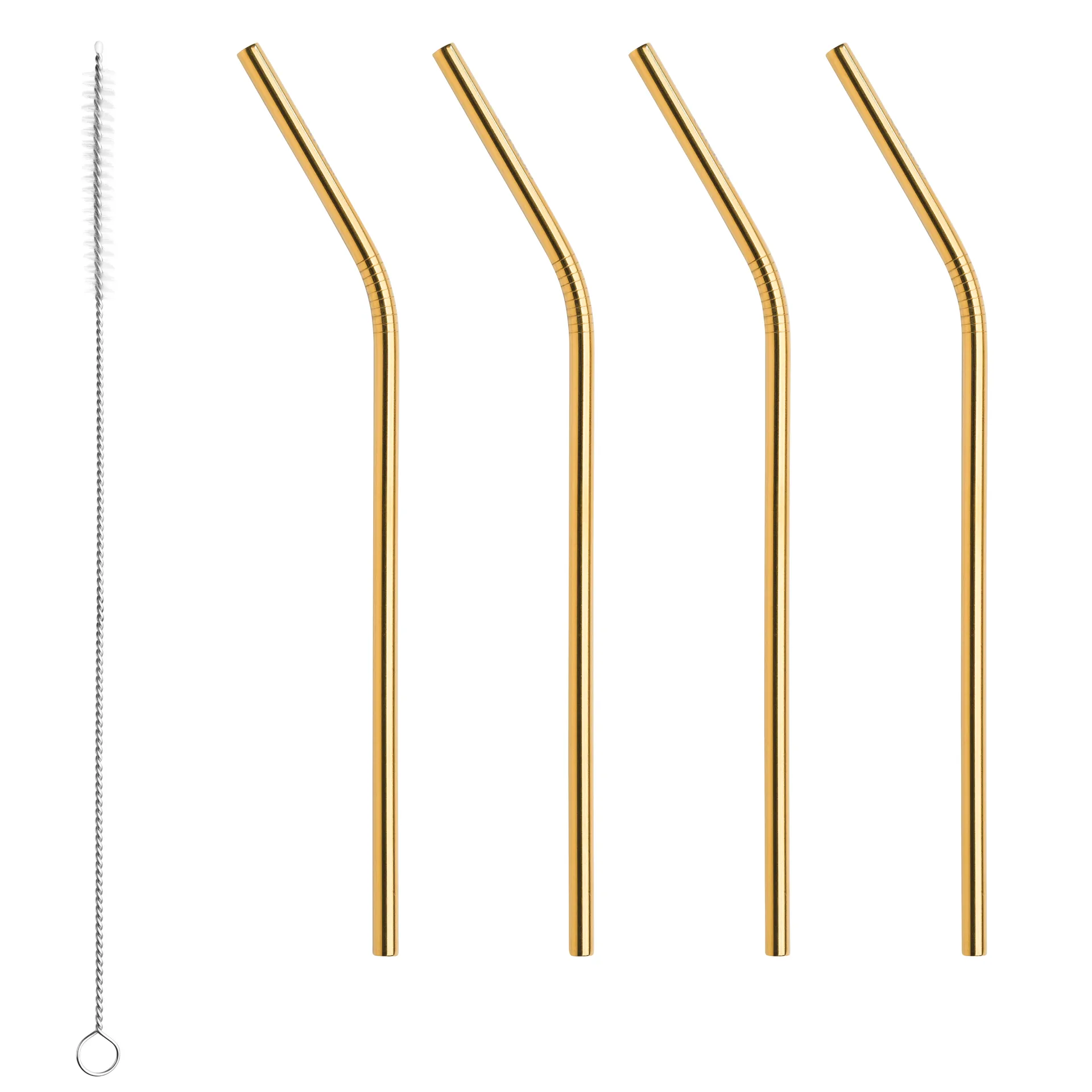 Peak metal straws 四件套装, Brass Orrefors