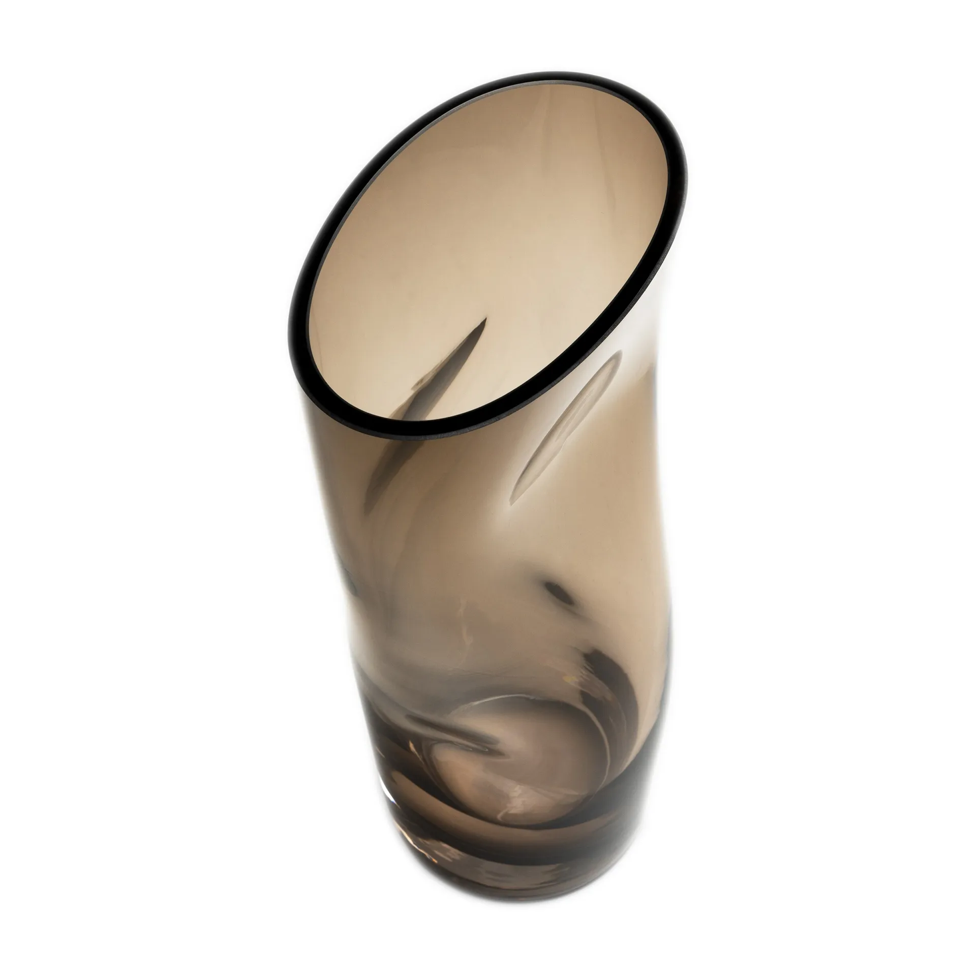 Squeeze 花瓶 23cm, 棕色 Orrefors