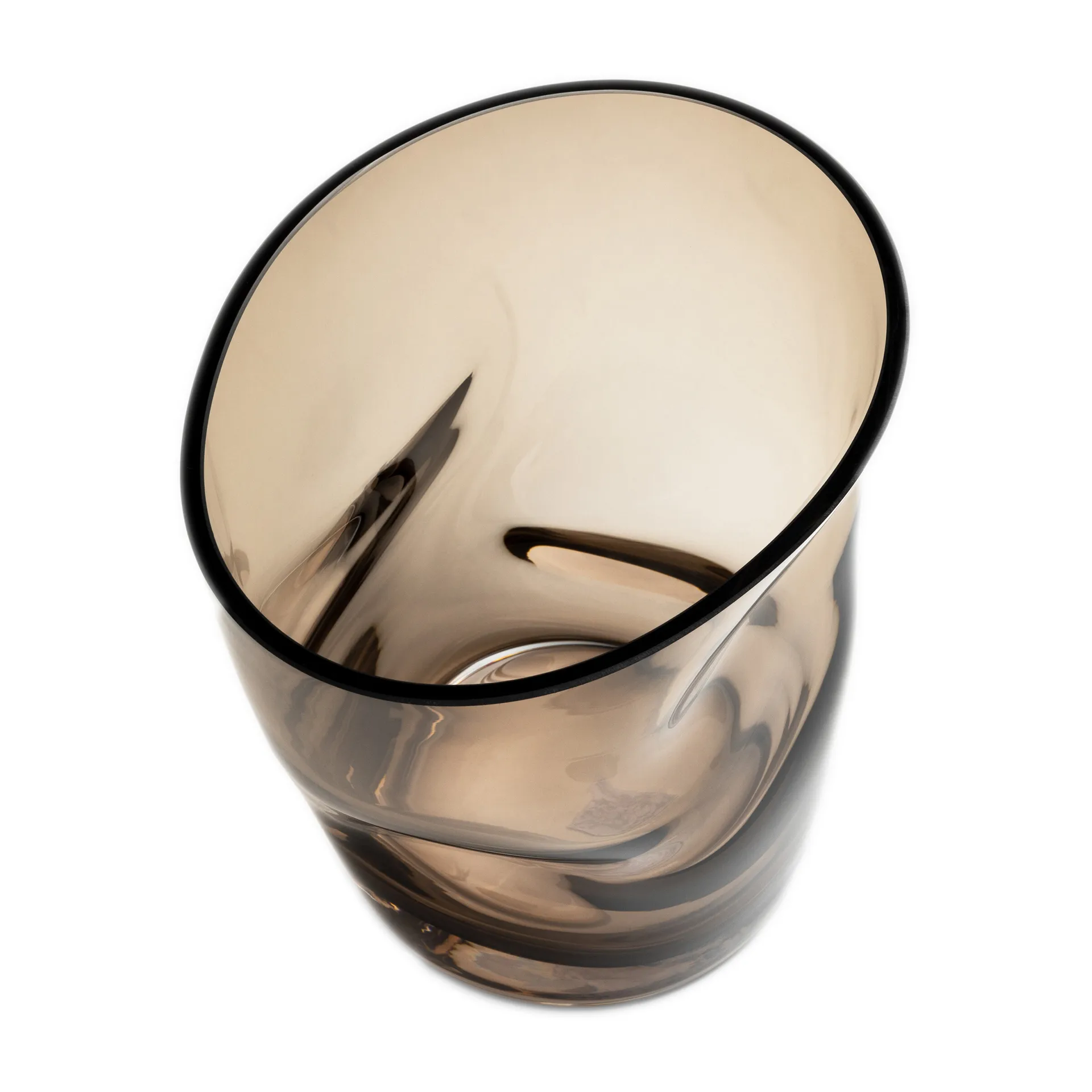 Squeeze tulip 花瓶 18 cm, 棕色 Orrefors