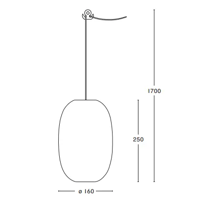 Pebble 吊灯 elongated, warm 灰色-glass Örsjö Belysning
