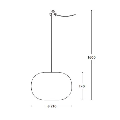 Pebble 吊灯 plump, warm 灰色-glass Örsjö Belysning
