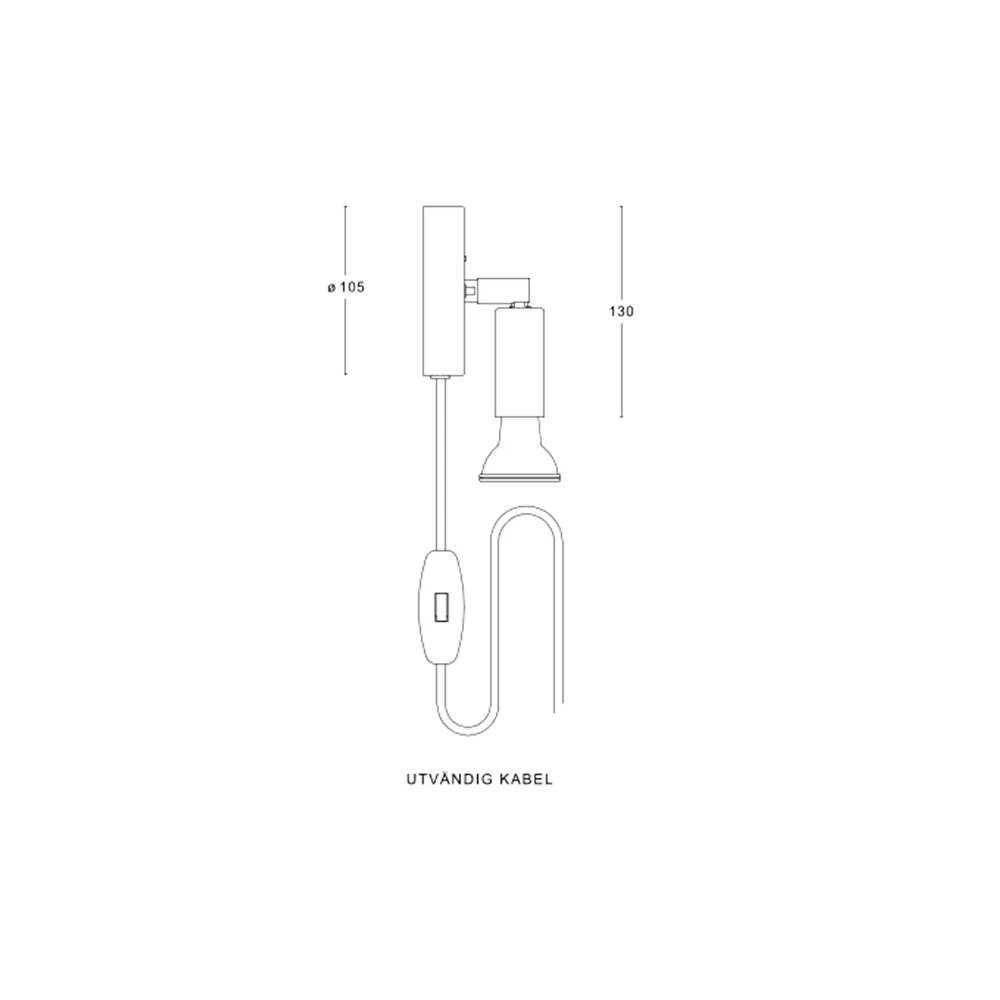 Star 1 壁灯, 白色-lacque红色 Örsjö Belysning