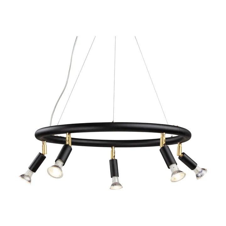 Star 圆形五头射灯组合直径60cm - 黑色_钢色 - Örsjö Belysning