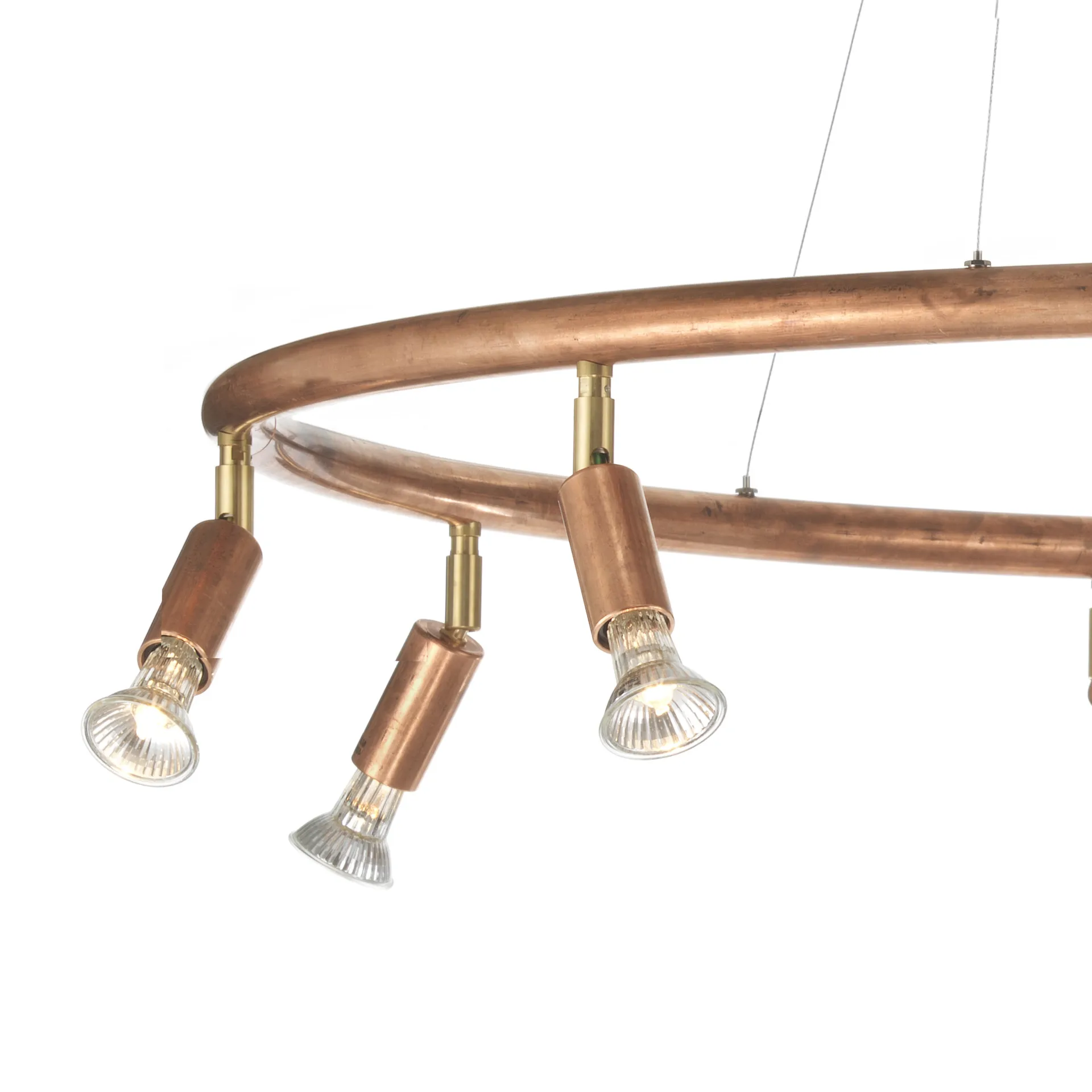 Star 9 round 灯 Ø100 cm, rough copper Örsjö Belysning