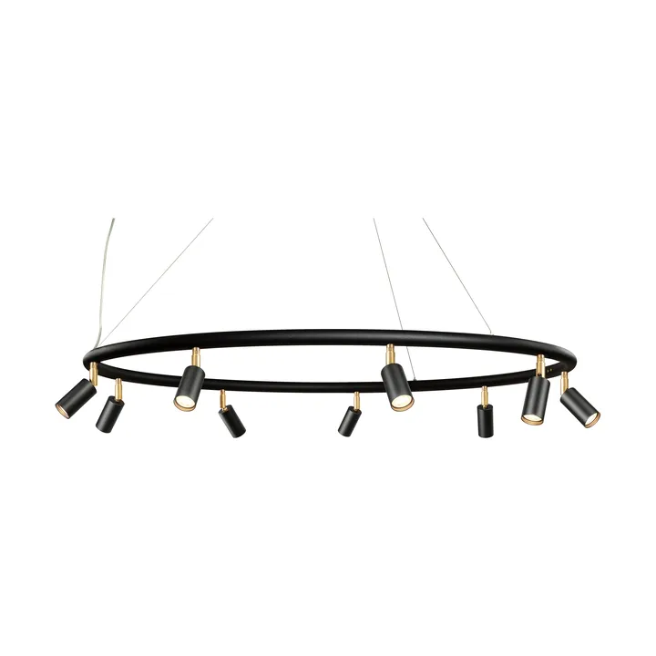 Starlight 圆形壁吸两用灯Ø100cm - 黑色纹理漆面RAL 9005 - Örsjö Belysning