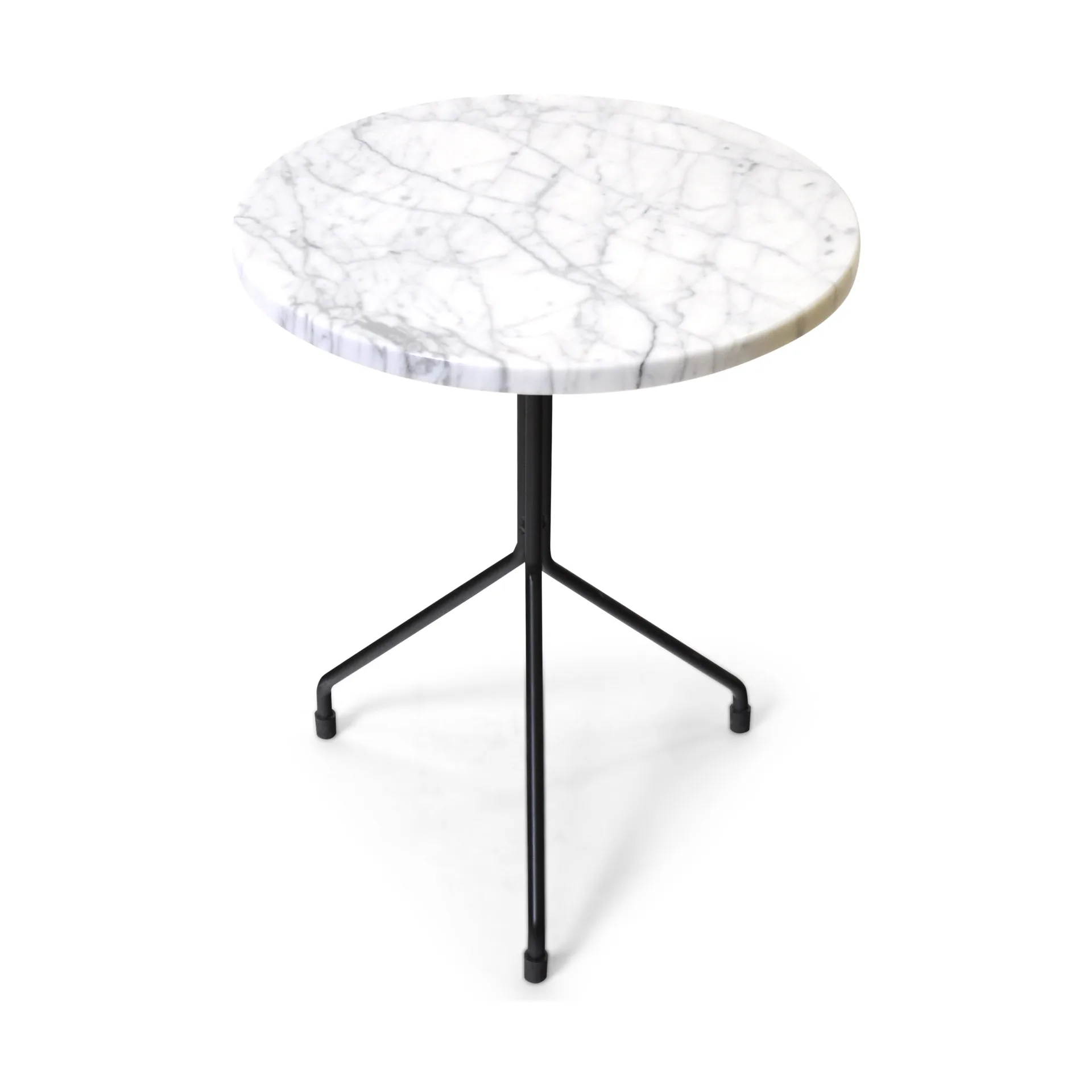 Allforone 边几, White carrara-黑色_Ø40cm OX Denmarq
